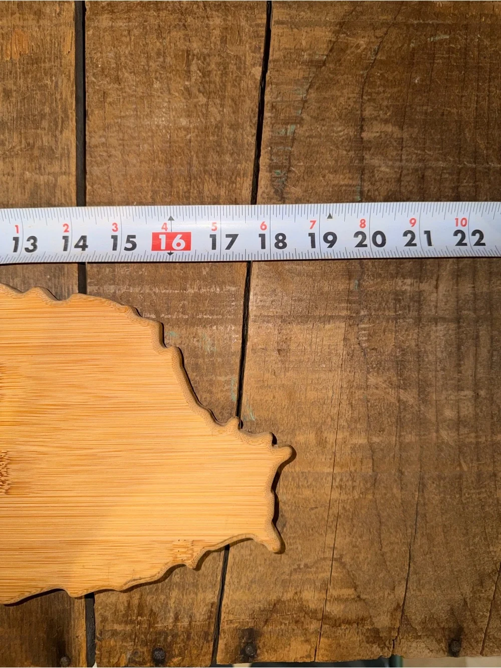 Totally Bamboo Puerto Rico Shaped Cutting Board Charcuterie Serving Tray